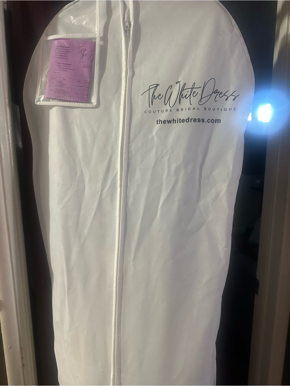 Kids One-Piece Garment Bag – White